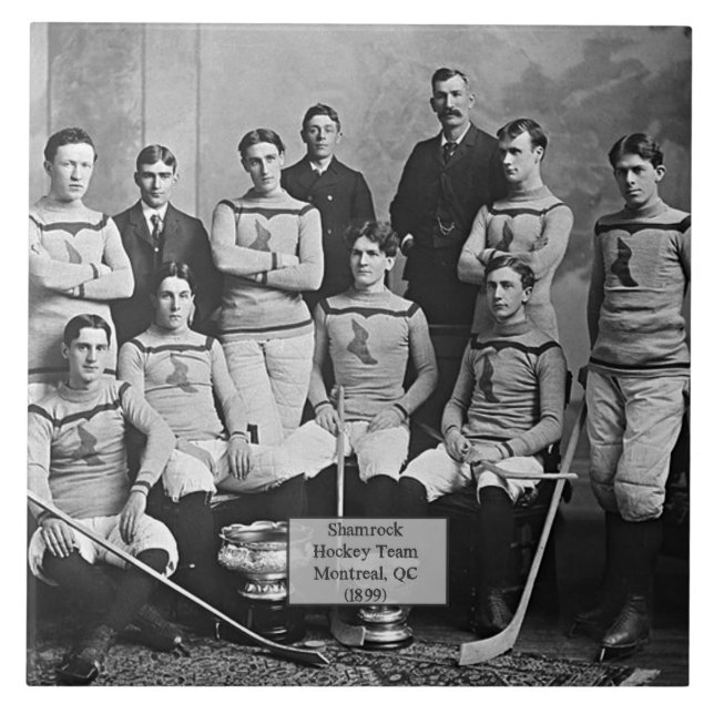 Shamrock Hockey Team, Montreal, QC 1899 Ceramic Tile (Front)