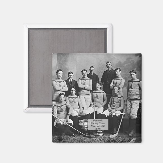 Shamrock Hockey Team, Montreal, QC 1899 Magnet (Front/Back)