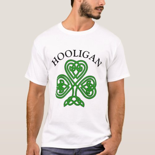 Shamrock Hooligan Funny St Patricks Day T_Shirt