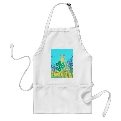 Shamrock horse Horses Adult Apron