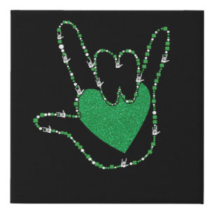 Shamrock I Love You Hands Sign Language ASL