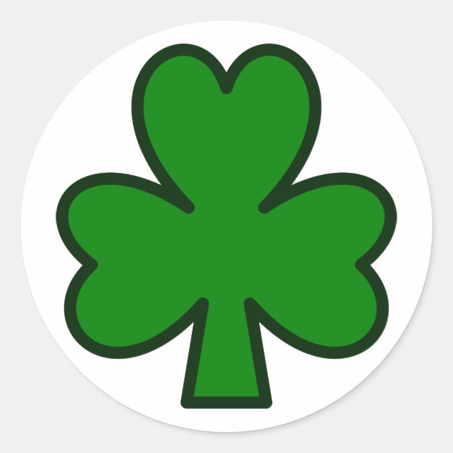 Shamrock, Ireland Classic Round Sticker (Front)