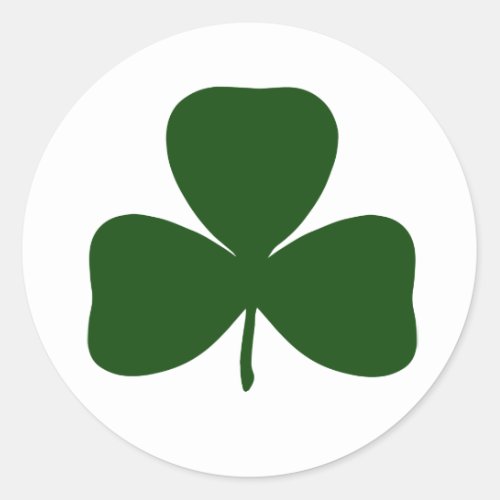 Shamrock Ireland Irish Clover St Patricks Day Classic Round Sticker