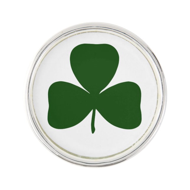Shamrock, Ireland Irish Clover, St Patricks Day Pin (Front)