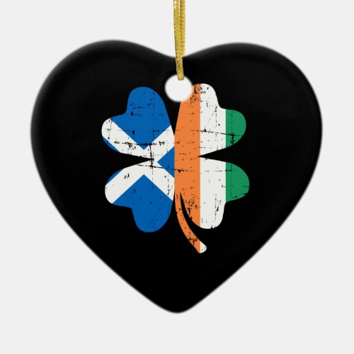 Shamrock Ireland Scotland scottish Ceramic Ornament