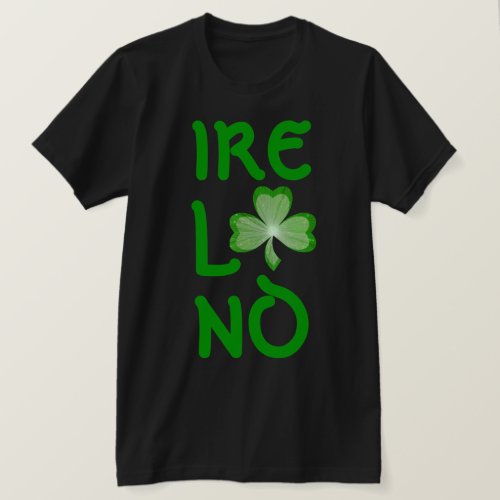 Shamrock Ireland t_shirt vertical black