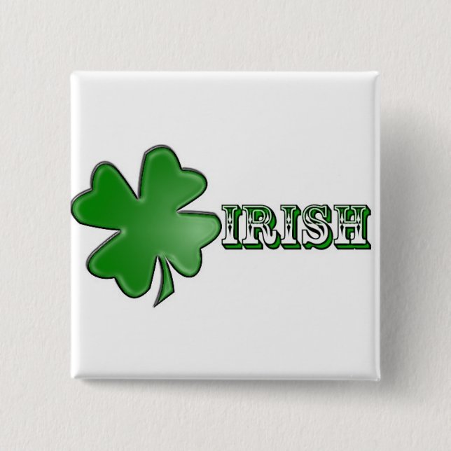 Shamrock Irish Button! Pinback Button (Front)