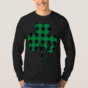 Shamrock Irish Green Buffalo Plaid For St Patrick T-Shirt