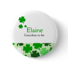 Shamrock Irish NAME TAG Personalized Button
