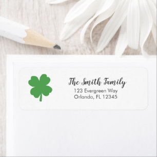 Shamrock Irish Painting Art Address Label