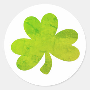 Shamrock Irish Painting Party Illustration Classic Round Sticker