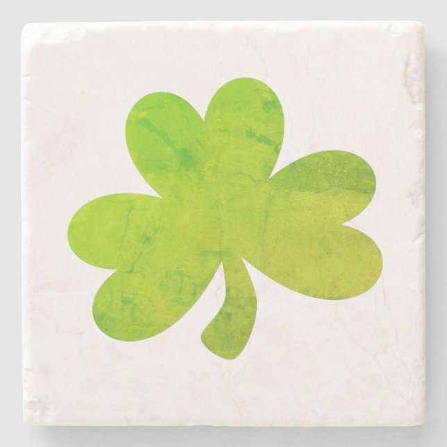 Shamrock Irish Painting Party Illustration Stone Coaster (Front)