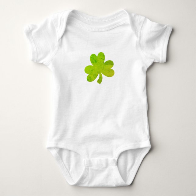 Shamrock Irish Painting Silhouette Kids T-Shirt Baby Bodysuit (Front)
