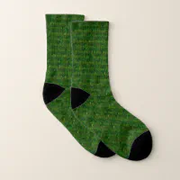 Shamrock Irish Poem St Patrick Hymn The Deer's Cry Socks