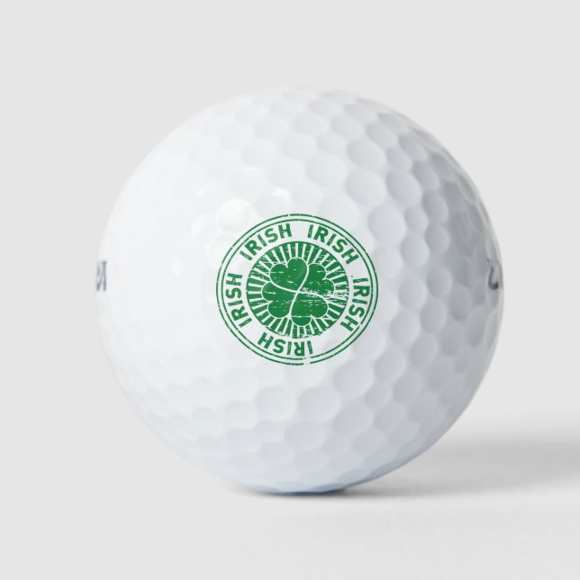 Shamrock Irish Stamp Golf Balls (Front)