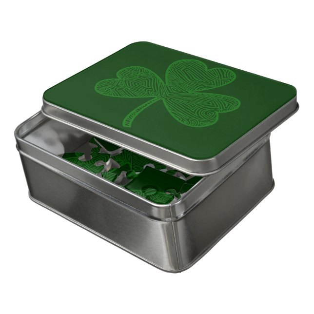 Shamrock Jigsaw Puzzle (Lid Open)