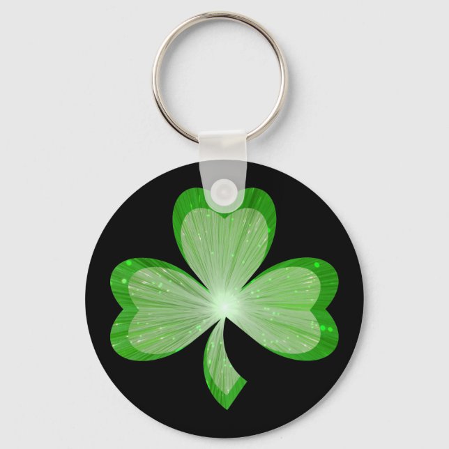 Shamrock keychain black (Front)