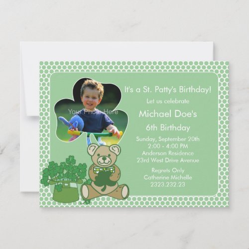Shamrock Kid's St. Patrick's Day Bash Invitations