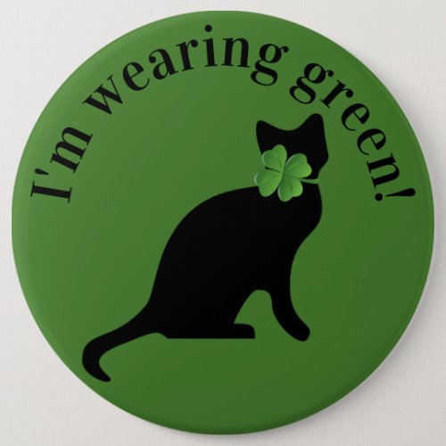 Shamrock Kitty Button