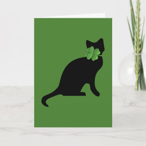 Shamrock Kitty Card