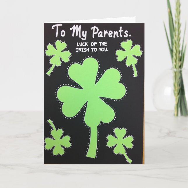 Shamrock Kraft Paper Look Card (Front)