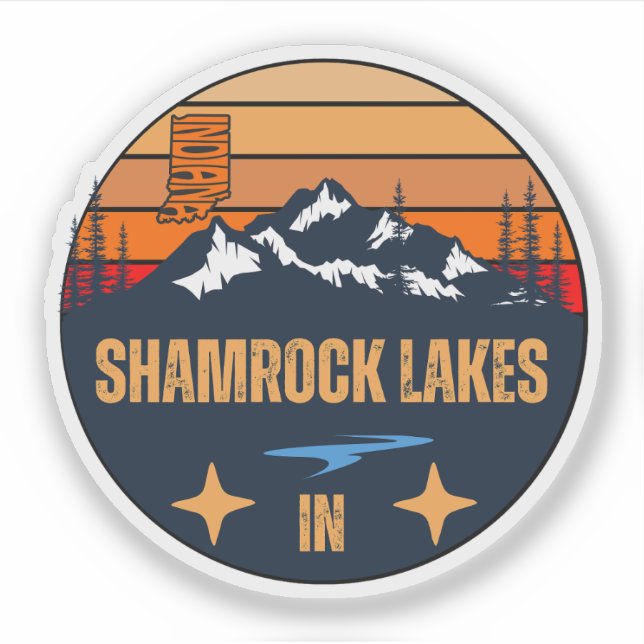 Shamrock Lakes, Indiana Sticker (Front)