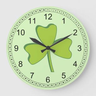 Shamrock Large Clock