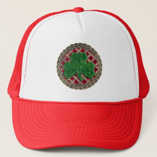 Shamrock Lattice And Celtic Knots On Red Hat