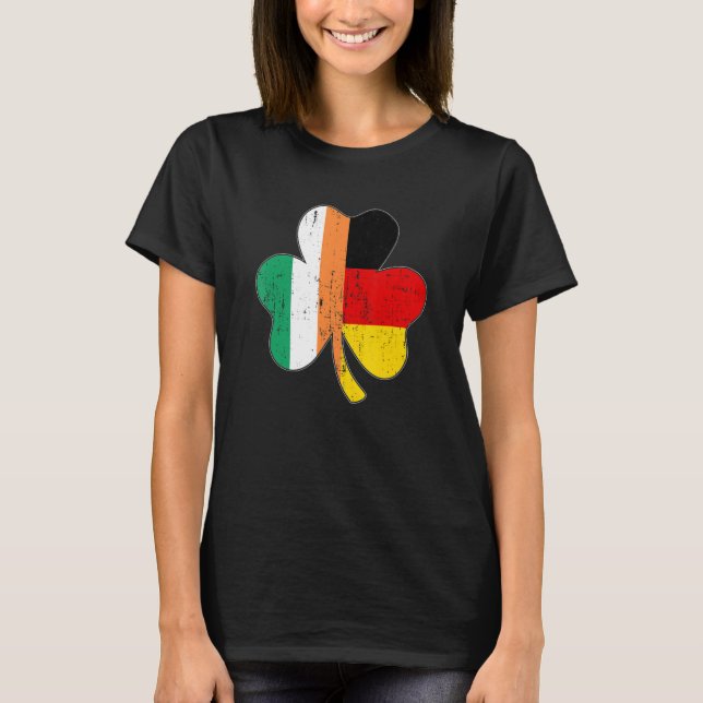 Shamrock leaf irish german flag for St Patricks da T-Shirt (Front)