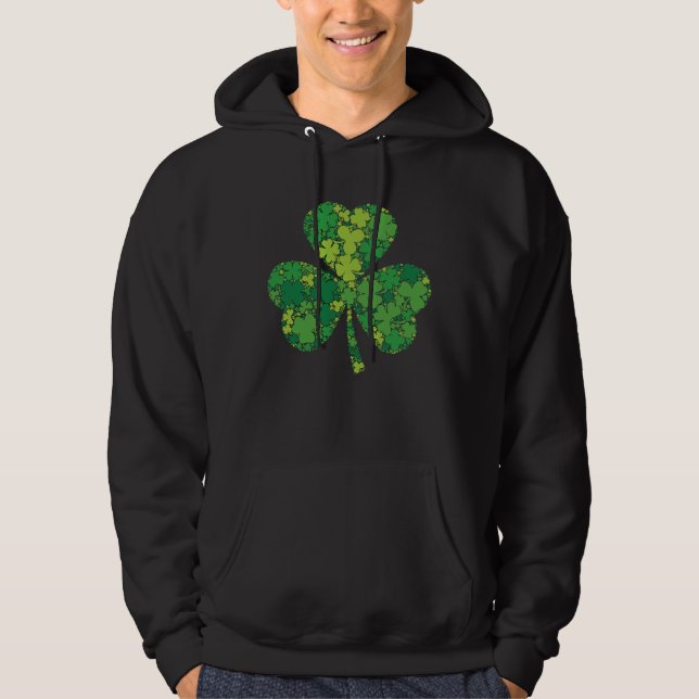 Shamrock Leaf Lucky C St Patrick's Day Irish  3 Hoodie (Front)