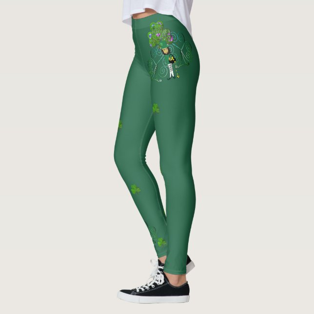 Shamrock Leprechaun Leggings (Left)