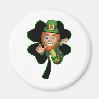 Shamrock Leprechaun Magnet