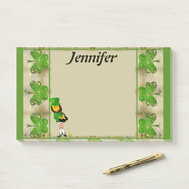 Shamrock Leprechaun Notes (On Desk)