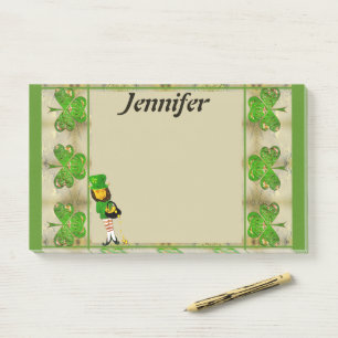 Shamrock Leprechaun Post-It Notes