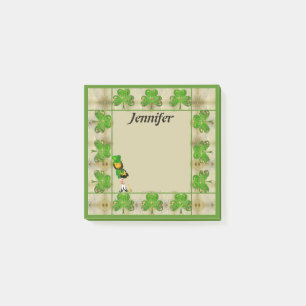 Shamrock Leprechaun Post-It Notes