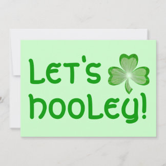 Shamrock 'Let's Hooley' invitation green