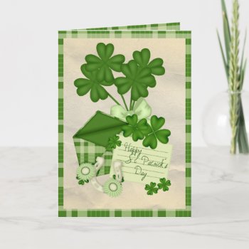 Shamrock Letter Card by RainbowCards at Zazzle