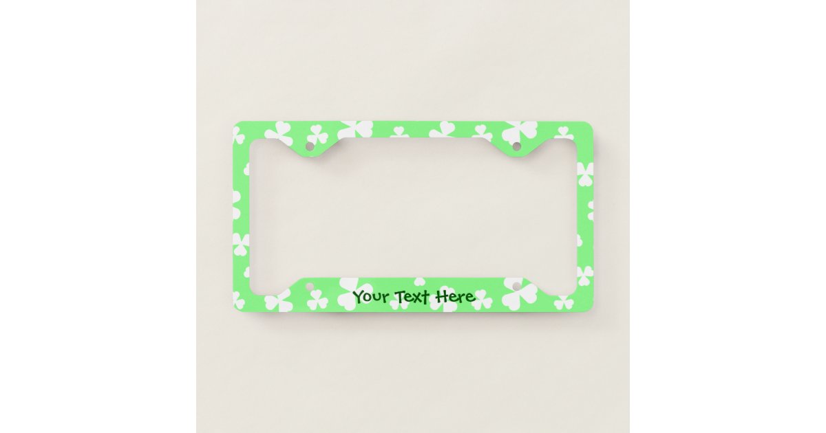 Shamrock License Plate Frame Zazzle