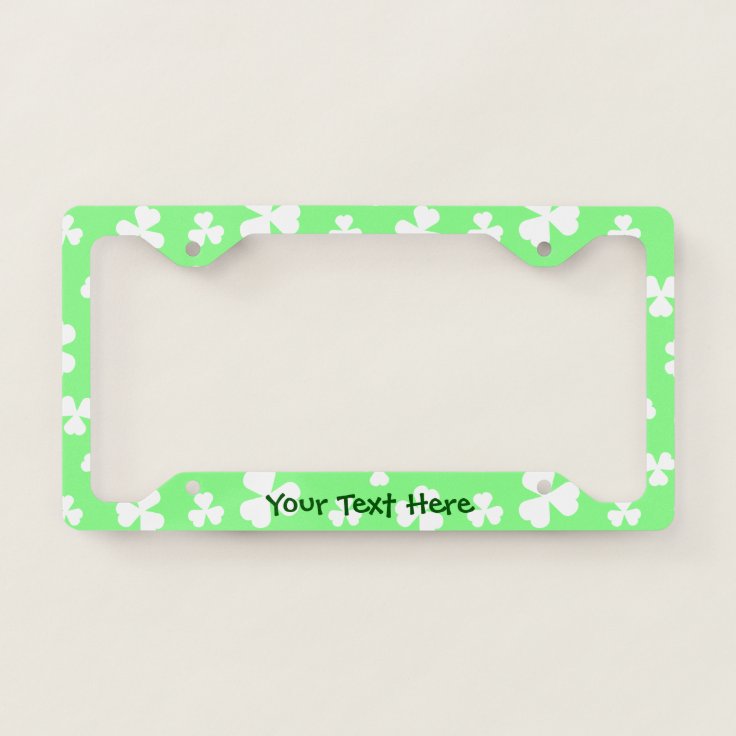 Shamrock License Plate Frame Zazzle