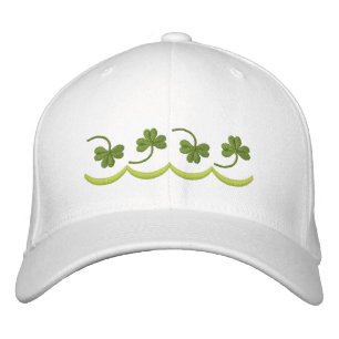 Shamrock Line Embroidered Baseball Cap