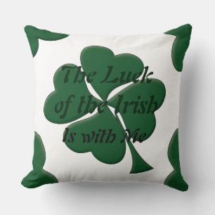 Shamrock Luck of the Irish Decorative Pillow