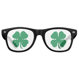 Shamrock Luck St Patrick's Day Celebration  Retro Sunglasses