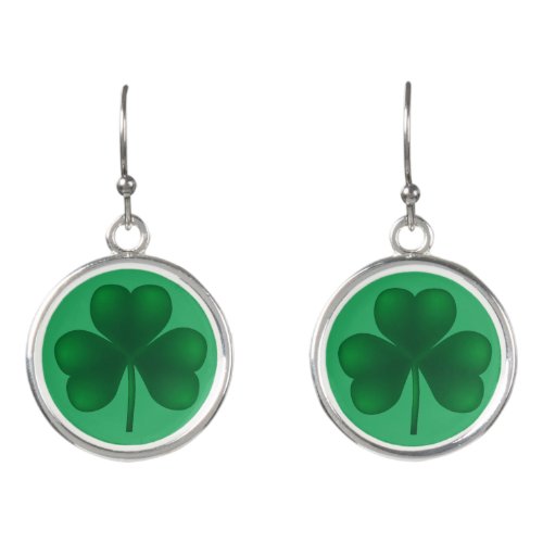 Shamrock Lucky Charm Irish St Patricks Drop E Earrings