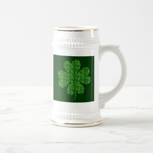 Shamrock Made of Shamrocks Tshirt Beer Stein