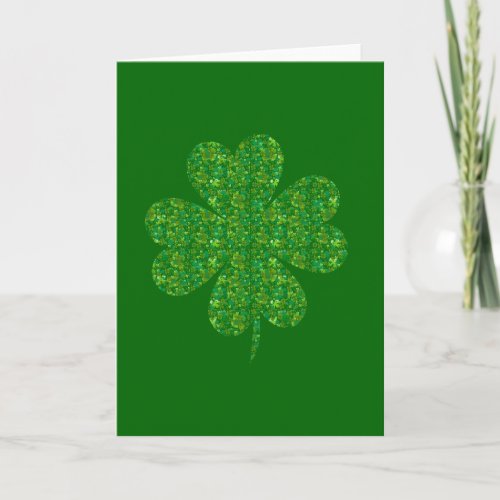 Shamrock Made of Shamrocks Tshirt Card