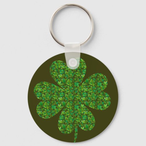 Shamrock Made of Shamrocks Tshirt Keychain