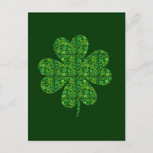 Shamrock Made of Shamrocks Tshirt Postcard