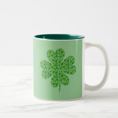 Shamrock Made of Shamrocks Tshirt Two_Tone Coffee Mug