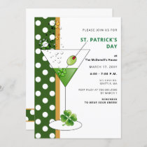 Shamrock martini St Patricks Day party Invitation