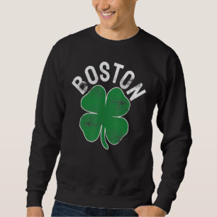Shamrock Massachusetts Boston ST PATRICKS DAY Iris Sweatshirt
